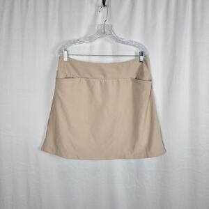 Tail Athletic Skort Women's 14 Tan Mini Stretch Pockets Golf Tennis